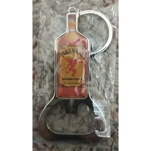 Fireball Cinnamon Whisky Bottle Opener Keychain Liquor Advertising Logo Keyring